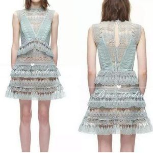 Sea Green Eyelet Tea Dress